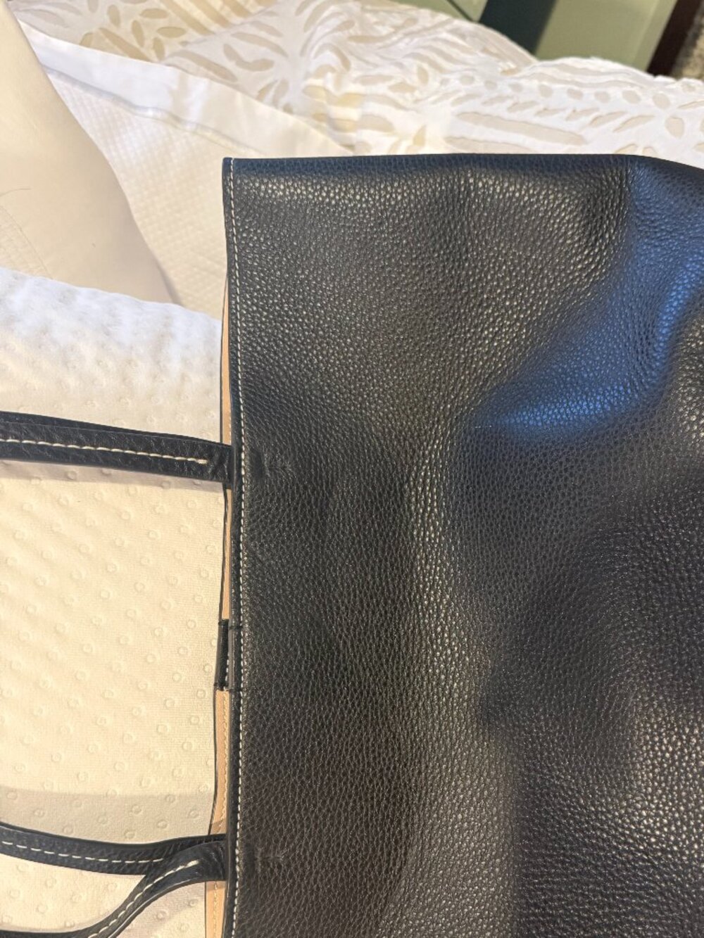 Tory Birch Black Leather Tote perfect condition - Picture 2 of 4